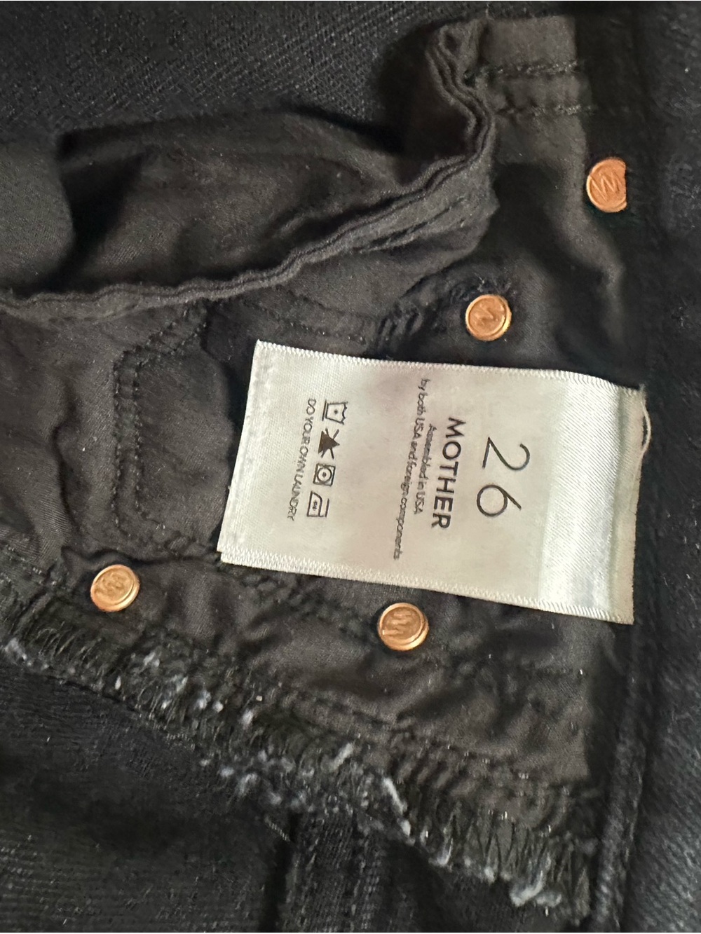MOTHER Black Boot-Cut Jeans - Women's Stretch Denim - Picture 6 of 6